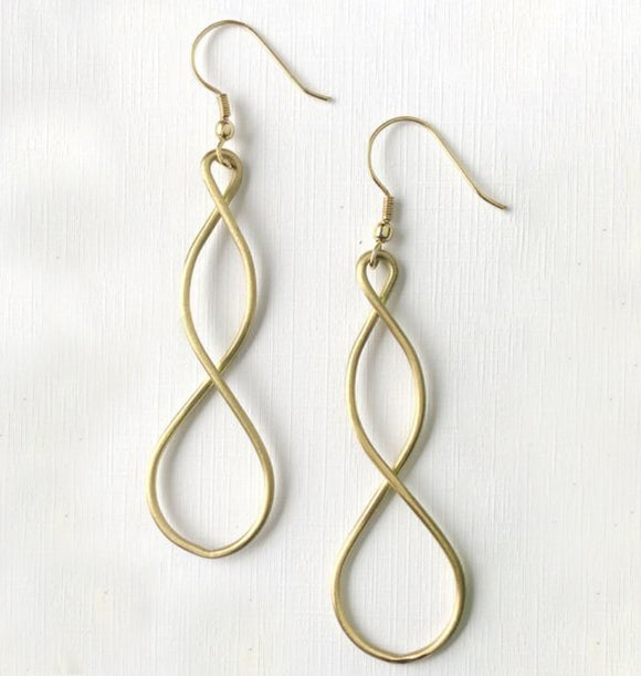 Double Helix Earrings - Gold